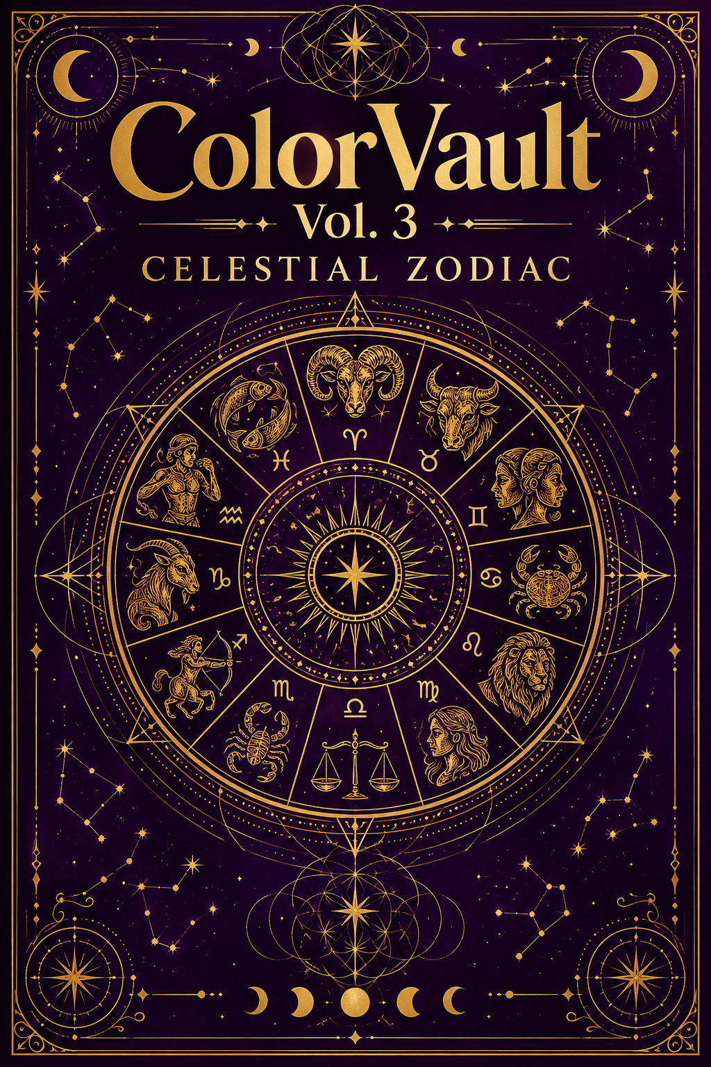ColorVault Vol. 3 – Celestial Zodiac: A Premium Adult Coloring Book PDF