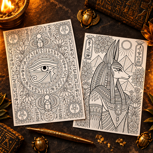 ColorVault Vol. 4 – Ancient Mythology & Sacred Symbols: A Premium Adult Coloring Book PDF