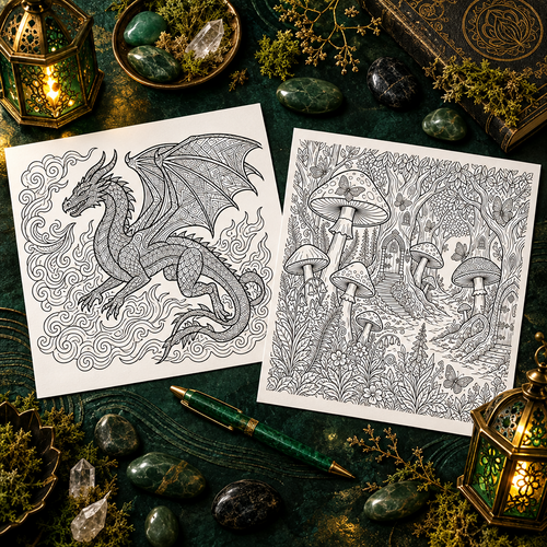 ColorVault Vol. 1 – Fantasy & Zen: A Premium Adult Coloring Book PDF