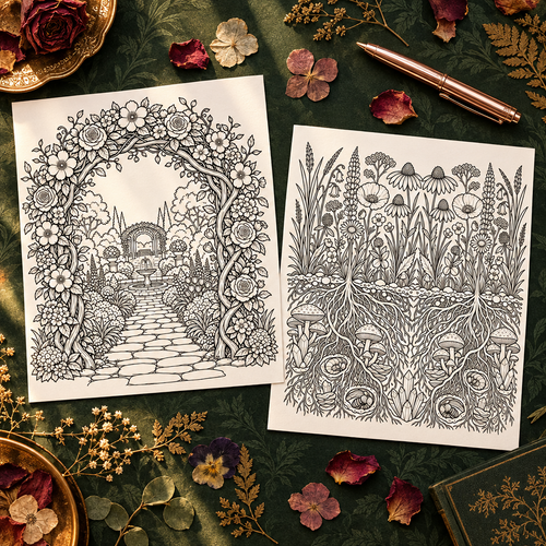 ColorVault Vol. 2 – Botanical Floral Collection: A Premium Adult Coloring Book PDF