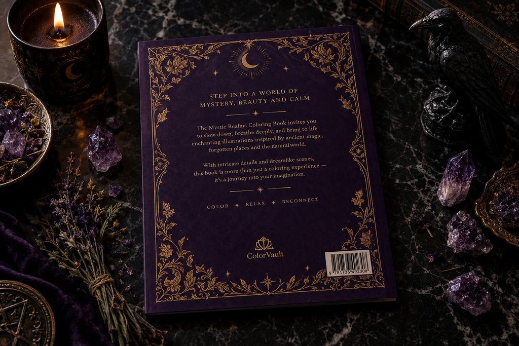 ColorVault Vol. 6 – Witchy & Dark Mystical: A Premium Adult Coloring Book PDF