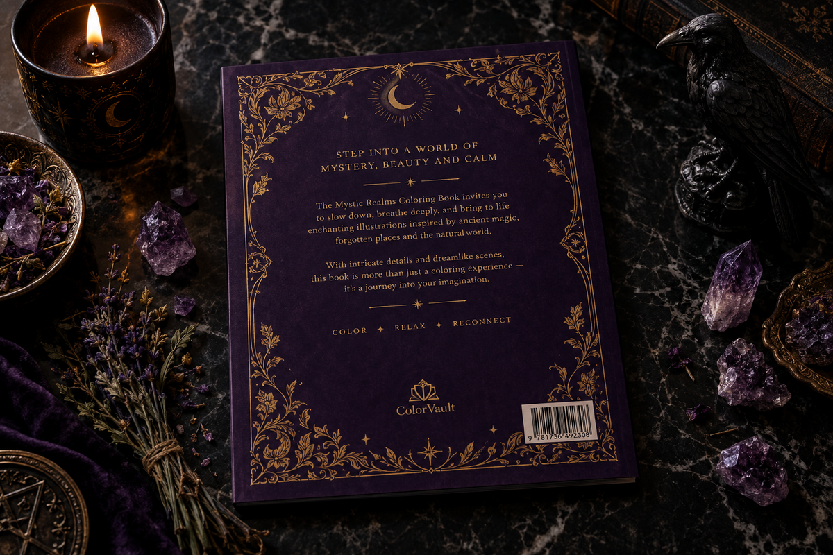 ColorVault Vol. 6 – Witchy & Dark Mystical: A Premium Adult Coloring Book PDF