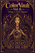 ColorVault Vol. 6 – Witchy & Dark Mystical: A Premium Adult Coloring Book PDF