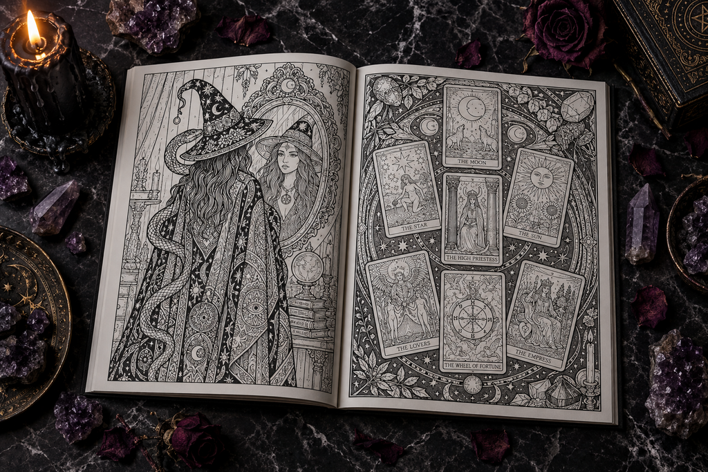 ColorVault Vol. 6 – Witchy & Dark Mystical: A Premium Adult Coloring Book PDF