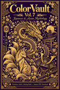 ColorVault Vol. 7 – Japanese & Asian Mythology: A Premium Adult Coloring Book PDF
