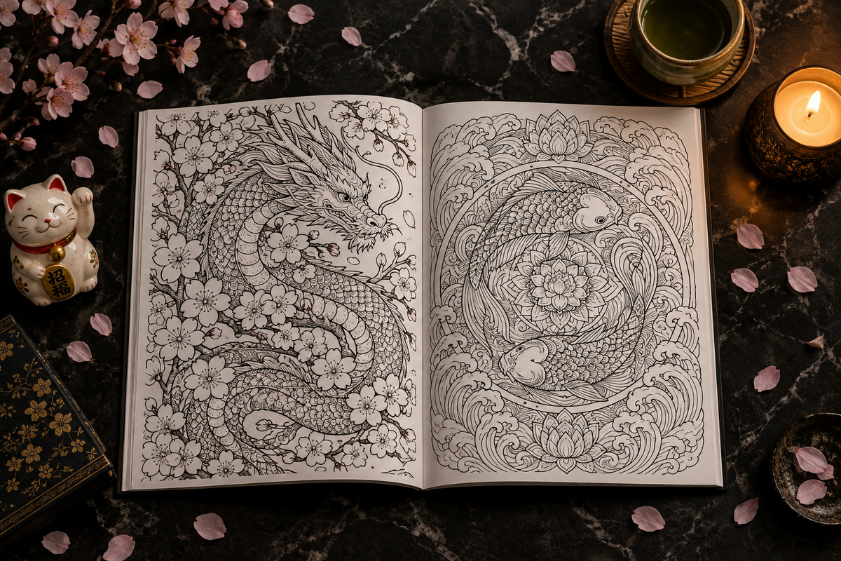 ColorVault Vol. 7 – Japanese & Asian Mythology: A Premium Adult Coloring Book PDF